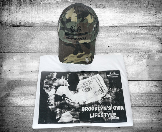 Brooklyn's Own Folded shirt and Camo Hat